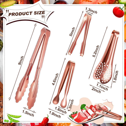 12 Pieces Tongs for Serving Utensils Mini Serving Tong Stainless Steel Appetizer Tongs Ice Sugar Tong Food Tong Cooking Tong for Salad Kitchen Buf...